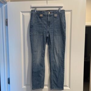 White House Black Market Blue Ankle Jeans